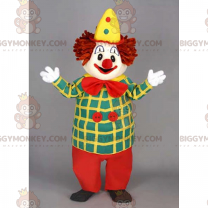 Costume de mascotte BIGGYMONKEY™ de clown au chapeau jaune -