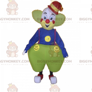 BIGGYMONKEY™ Clown-Maskottchen-Kostüm mit weitem Bein -