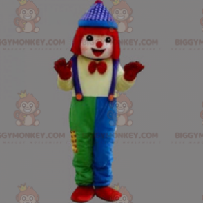 Klovne BIGGYMONKEY™ maskotkostyme med rødt hår - Sirkusmasker - BIGGYMONKEY_015471 - BiggyMonkey.com