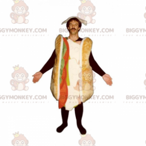 Στολή μασκότ BIGGYMONKEY™ Club Sandwich - Μασκότ τροφίμων - BIGGYMONKEY_015472 - BiggyMonkey.com