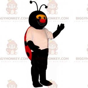 Ladybug with Red Nose BIGGYMONKEY™ Mascot Costume -
