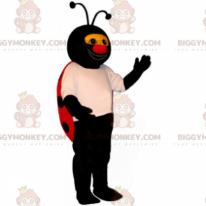 Στολή μασκότ BIGGYMONKEY™ για πασχαλίτσα με κόκκινη μύτη -