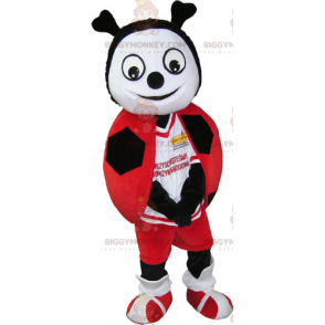 Kostým maskota Ladybug BIGGYMONKEY™ ve fotbalovém oblečení - Maskoti hmyzu - BIGGYMONKEY_015475 - BiggyMonkey.com