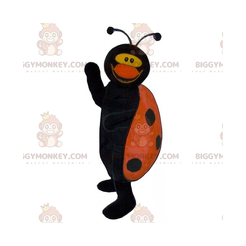 Costume da mascotte BIGGYMONKEY™ Coccinella rossa e nera Costume da mascotte BIGGYMONKEY™ Coccinella rossa e nera