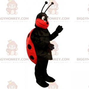 Zwarte polkadot lieveheersbeestje BIGGYMONKEY™ mascottekostuum