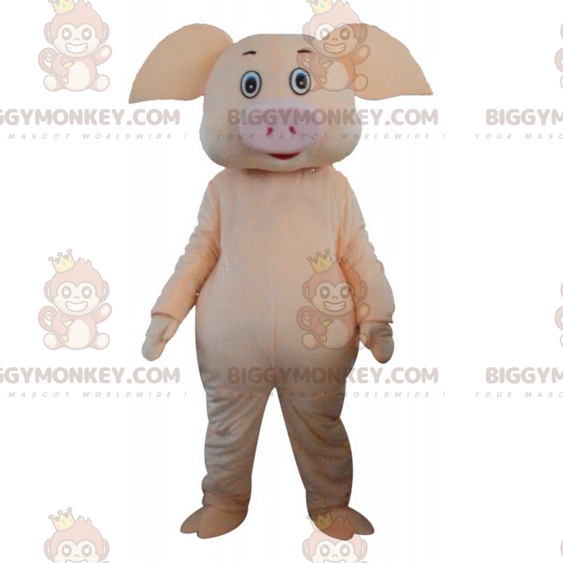 Kostým maskota BIGGYMONKEY™ Žluté prase s velkýma ušima – Kostým maskota BIGGYMONKEY™ Žluté prase s velkýma ušima –