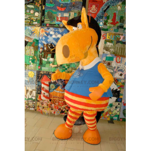 Fantasia de mascote BIGGYMONKEY™ engraçada e colorida de cavalo