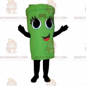 Container BIGGYMONKEY™ maskottiasu hymyilevällä kasvolla - Objekti-maskotit - BIGGYMONKEY_015495 - BiggyMonkey.com