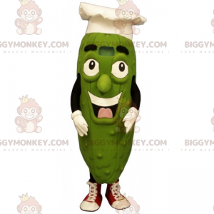 Costume da mascotte Pickle BIGGYMONKEY™ con cappello da chef -