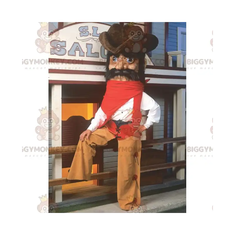 Στολή μασκότ Cowboy BIGGYMONKEY™ με μεγάλο καπέλο - Στολή μασκότ Cowboy BIGGYMONKEY™ με μεγάλο καπέλο -
