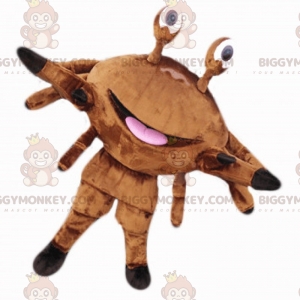 Brun krabbe stort smil BIGGYMONKEY™ maskotkostume -