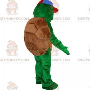 BIGGYMONKEY™ lächelndes Schneemann-Maskottchen-Kostüm mit Mütze