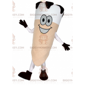 Kostium maskotka Vanilla Ice Cream BIGGYMONKEY™ z uśmiechniętą