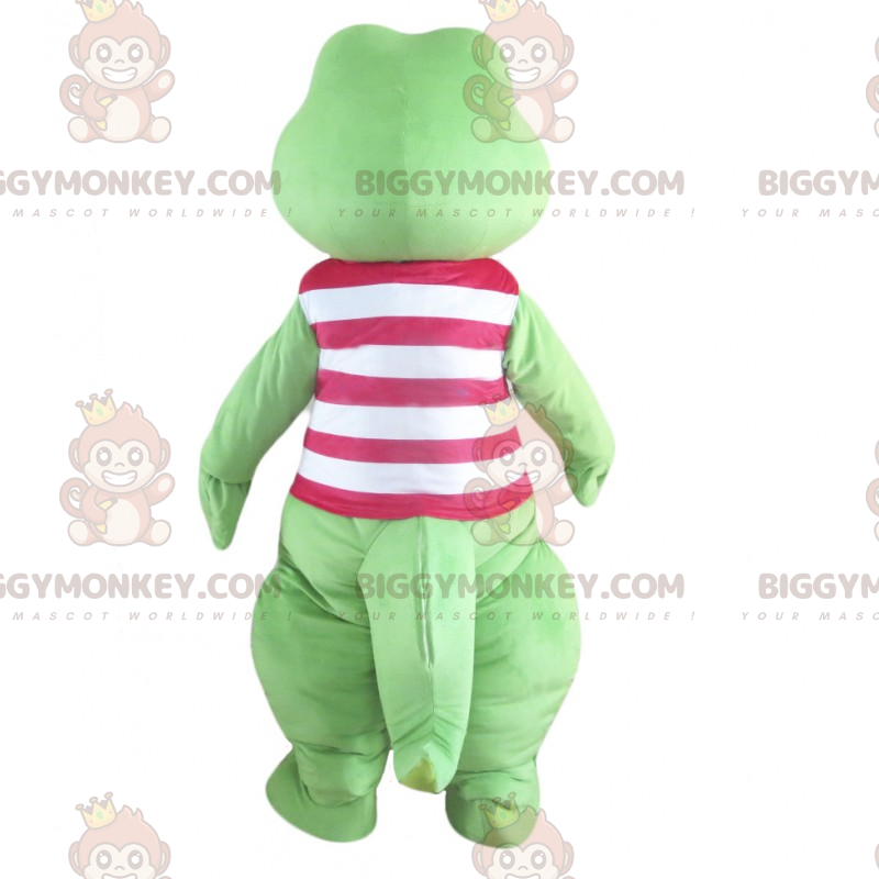 Crocodile BIGGYMONKEY™ maskottiasu punaisella merimiestopilla - Crocodile BIGGYMONKEY™ maskottiasu punaisella merimiestopilla -