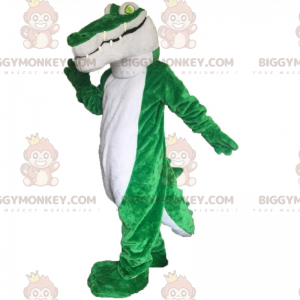 Crocodile BIGGYMONKEY™ Mascot Costume with Green Eyes -