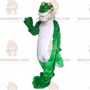 Krokodille BIGGYMONKEY™ maskotkostyme med grønne øyne - Krokodille maskot - BIGGYMONKEY_015536 - BiggyMonkey.com
