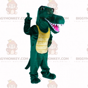 Kostým s úsměvem krokodýla BIGGYMONKEY™ maskota –