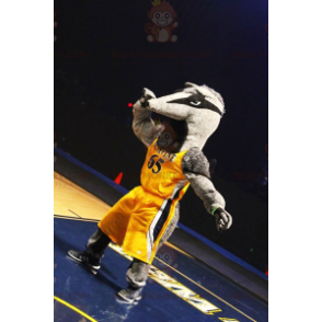 Costume de mascotte BIGGYMONKEY™ de tapir de tamanoir gris et