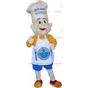 Chef BIGGYMONKEY™ Mascot Costume with Cute Hat and Apron -