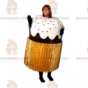 Costume de mascotte BIGGYMONKEY™ de cupcake au chocolat -