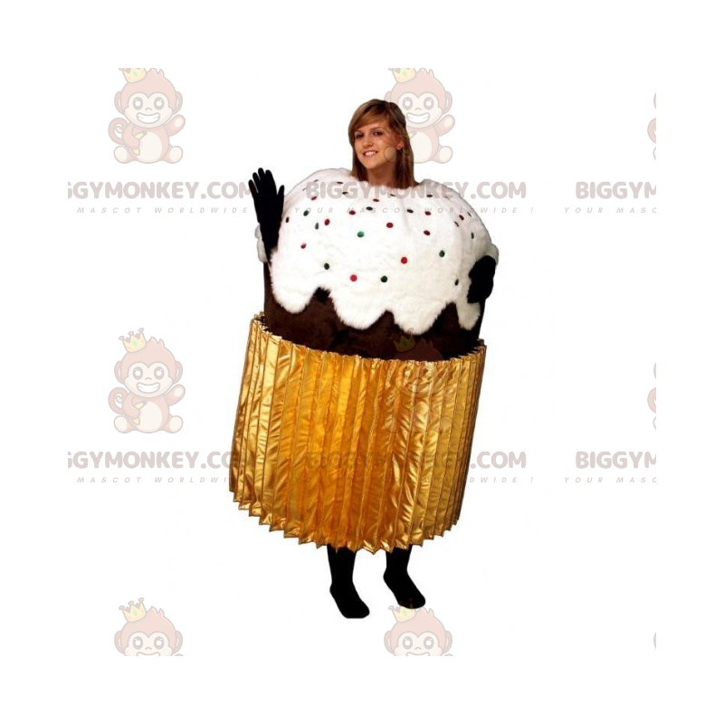 Costume da mascotte Cupcake al cioccolato BIGGYMONKEY™ - Costume da mascotte Cupcake al cioccolato BIGGYMONKEY™ -