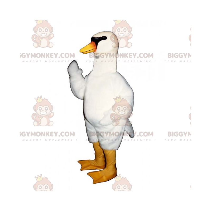 Costume della mascotte del cigno dagli occhi neri BIGGYMONKEY™ Costume della mascotte del cigno dagli occhi neri BIGGYMONKEY™