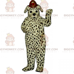 Costume da mascotte dalmata BIGGYMONKEY™ con elmetto