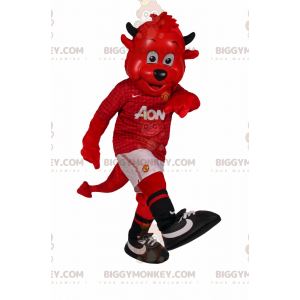 Fantasia de mascote Imp BIGGYMONKEY™ com roupa de futebol –