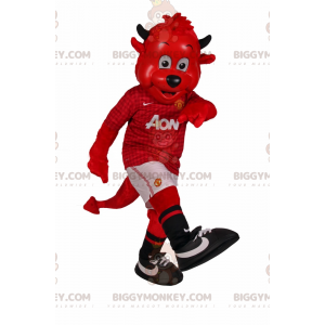 Imp BIGGYMONKEY™ Mascot Costume In Soccer Outfit -
