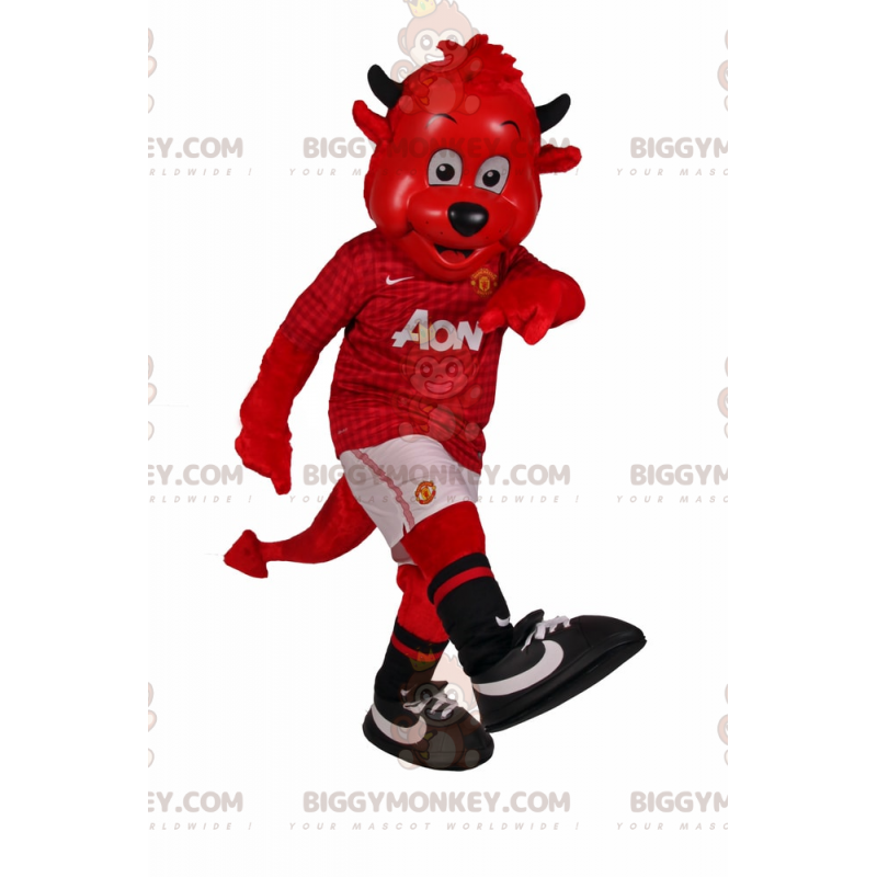 Imp BIGGYMONKEY™ maskotkostume i fodboldtøj - Uklassificerede maskoter - BIGGYMONKEY_015580 - BiggyMonkey.com
