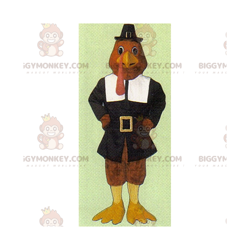 BIGGYMONKEY™ Mascot Costume Turkey In Thanksgiving Outfit - BIGGYMONKEY™ Mascot Costume Turkey In Thanksgiving Outfit -