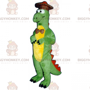 Στολή μασκότ Dino BIGGYMONKEY™ με καρό καπέλο - Μασκότ δεινοσαύρων - BIGGYMONKEY_015593 - BiggyMonkey.com
