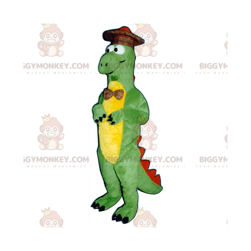 Costume da mascotte Dino BIGGYMONKEY™ con cappello scozzese - Costume da mascotte Dino BIGGYMONKEY™ con cappello scozzese -