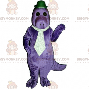 BIGGYMONKEY™ costume da mascotte dinosauro con cravatta e