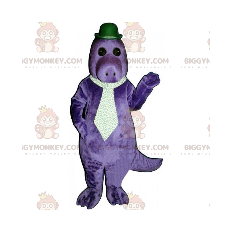 BIGGYMONKEY™ costume da mascotte dinosauro con cravatta e BIGGYMONKEY™ costume da mascotte dinosauro con cravatta e