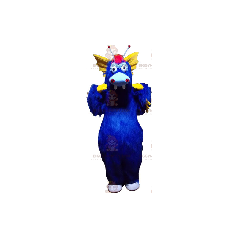 Μπλε και κίτρινη στολή μασκότ Dino BIGGYMONKEY™ - Μασκότ δεινοσαύρων - BIGGYMONKEY_015598 - BiggyMonkey.com