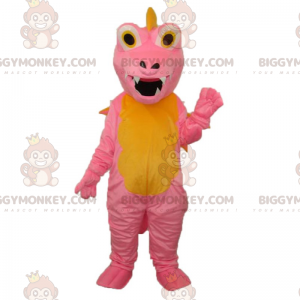 Pink and Yellow Dino BIGGYMONKEY™ Mascot Costume -