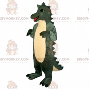 Smiling Dino BIGGYMONKEY™ Mascot Costume With Cute Crest –