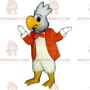 Costume da mascotte Pappagallo bianco BIGGYMONKEY™ con giacca