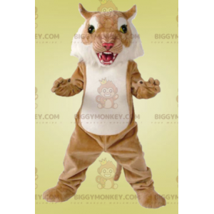 Cheetah brun og hvid tiger BIGGYMONKEY™ maskot kostume - Tigermasker - BIGGYMONKEY_01903 - BiggyMonkey.com