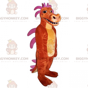 Traje de mascote Dinosaur BIGGYMONKEY™ com espinhos cor de rosa - Mascotes de dinossauros - BIGGYMONKEY_015621 - BiggyMonkey.com