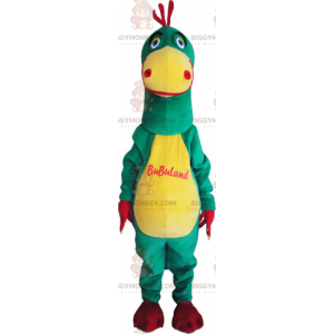 Costume de mascotte BIGGYMONKEY™ de dinosaure bicolore jaune et