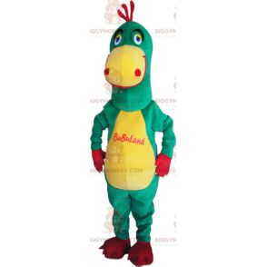 Costume de mascotte BIGGYMONKEY™ de dinosaure bicolore jaune et