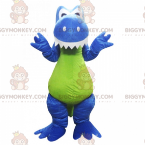 Blue Dinosaur and Green Belly BIGGYMONKEY™ Mascot Costume - Dinosaur mascots - BIGGYMONKEY_015628 - BiggyMonkey.com