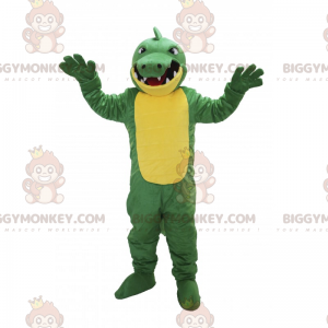 Costume de mascotte BIGGYMONKEY™ de dinosaure jaune et vert -