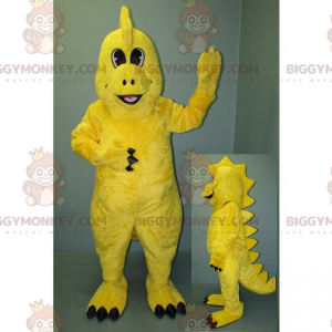 Costume de mascotte BIGGYMONKEY™ de dinosaure jaune souriant -