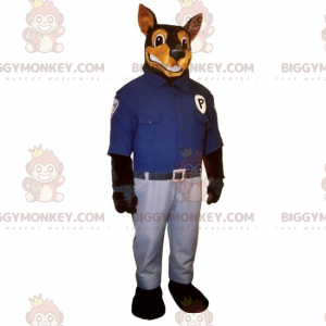 Doberman BIGGYMONKEY™ Mascot Costume In Policeman Outfit -