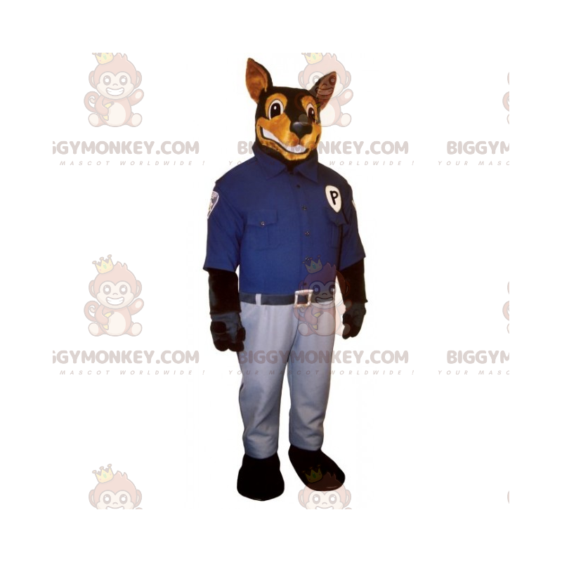 Costume de mascotte BIGGYMONKEY™ de Doberman en tenue de Costume de mascotte BIGGYMONKEY™ de Doberman en tenue de