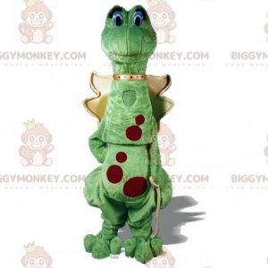 Costume de mascotte BIGGYMONKEY™ de dragon aux ailes dorées -