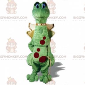 Costume da mascotte drago alato d'oro BIGGYMONKEY™ -